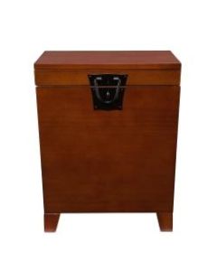 Southern Enterprises Pyramid Trunk End Table, Oak