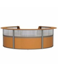 Linea Italia, Inc 142inW 5-Unit Curved Reception Desk, Maple