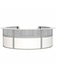 Linea Italia, Inc 142inW 5-Unit Curved Reception Desk, White