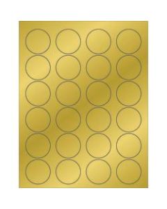 Office Depot Brand Foil Circle Laser Labels, LL216GD, 1 5/8in, Gold, Case Of 2,400