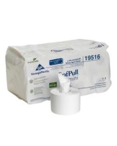 SofPull Mini High-Capacity Centerpull 2-Ply Toilet Paper, 100% Recycled, 500 Sheets Per Roll, Pack Of 16 Rolls