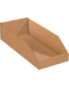 Office Depot Brand Standard-Duty Open-Top Bin Storage Boxes, Letter/Legal Size, 4 1/2in x 24in x 12in, Kraft, Case Of 50