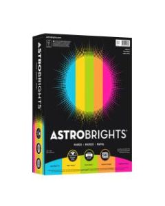 Neenah Astrobrights Bright Color Paper, Letter Size (8 1/2in x 11in), 24 Lb, Bright Assortment, Ream Of 500 Sheets