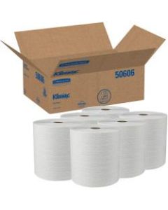 Kleenex Professional 1-Ply Paper Towels, 50% Recycled, 600ft Per Roll, Pack Of 6