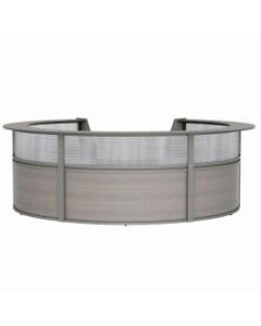 Linea Italia, Inc 142inW 5-Unit Curved Reception Desk, Ash