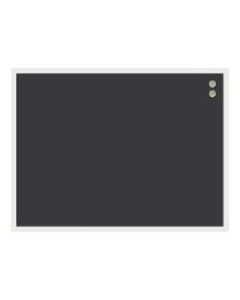 U Brands Magnetic Chalkboard, 40in X 30in, White Decor MDF Frame