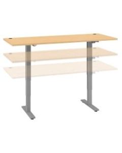 Move 40 Series by Bush Business Furniture Height-Adjustable Standing Desk, 72in x 30in, Natural Maple/Cool Gray Metallic, Standard Delivery