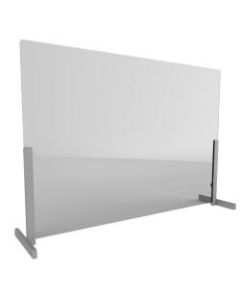Linea Italia, Inc. Wellness Line Acrylic Sneeze Guard, 24in x 36in, Clear
