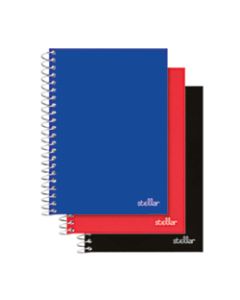Office Depot Brand Spiral Poly Notebook, 7in x 4-1/2in, 1 Subject, College Ruled, 100 Sheets, Assorted Colors (No Color Choice), Pack Of 3