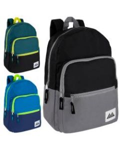Trailmaker 17in Backpacks, Assorted Colors, Pack Of 24 Backpacks