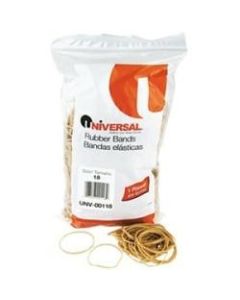 Universal 00118 Rubber Band - Size: #18 - 3in Length x 0.06in Width - 12lb/in - 1600 / Box - Rubber - Beige