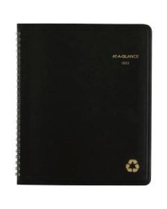 AT-A-GLANCE Recycled Monthly Planner, 7in x 8-3/4in, Black, 75% Recycled, January To December 2022, 70120G05