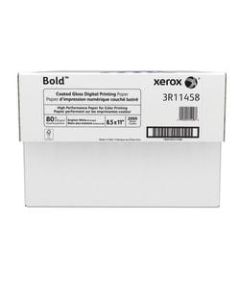 Xerox Bold Digital Coated Gloss Printing Paper, Letter Size (8 1/2in x 11in), 94 (U.S.) Brightness, 80 Lb Cover (210 gsm), FSC Certified, 250 Sheets Per Ream, Case Of 8 Reams