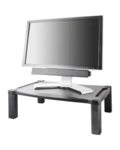Kantek Extra Wide Adjustable Monitor Laptop Stand 20inx13in Single - 60 lb Load Capacity - 1 x Shelf(ves)20in Width - Desktop - Plastic - Black