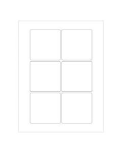 Office Depot Brand Weather-Resistant Square Laser Labels, LL248WR, 3in x 3in, White, Pack Of 600 Labels