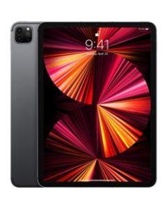 Apple iPad Pro (3rd Generation) Tablet - 11in - 8 GB RAM - 128 GB Storage - iPadOS 14 - 5G - Space Gray - Apple M1 SoC Octa-core - 2388 x 1668 - Cellular Phone Capability - 12 Megapixel Front Camera - 9 Hour Maximum Battery