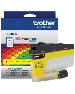 Brother LC406Y Genuine Yellow INKvestment Tank Ink Cartridge