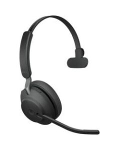 Jabra Evolve2 65 Headset - Mono - USB Type A - Wireless - Bluetooth - Over-the-head - Monaural - Supra-aural - Black
