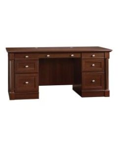 Sauder Palladia Collection 66inW Executive Desk, Select Cherry