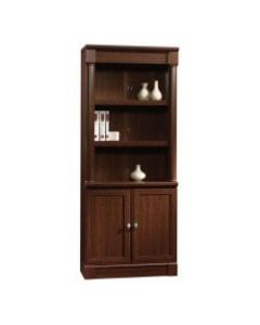 Sauder Palladia 71 7/8in 5 Shelf Traditional Library with Doors, Cherry/Medium Finish, Standard Delivery