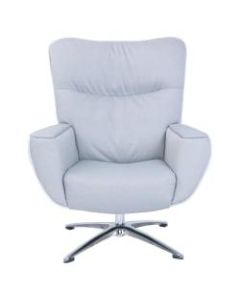 Lorell Argyle Lounge Fabric Swivel Chair, Gray