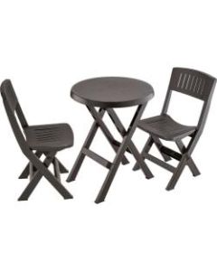 Rimax 3-Piece Breakroom/Lunch Room Table and Chairs Set, Espresso