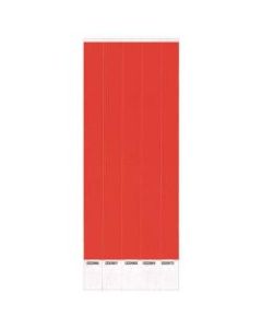 Amscan Waterproof Paper Wristbands, 3/4in x 10in, Solid Red, Pack Of 500 Wristbands