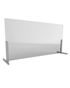 Linea Italia, Inc. Wellness Line Acrylic Sneeze Guard, 24in x 66in, Clear