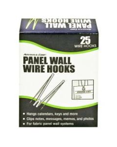 Advantus Panel-Wall Wire Hooks, Silver, Pack Of 25
