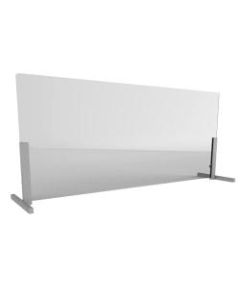 Linea Italia, Inc. Wellness Line Acrylic Sneeze Guard, 24in x 72in, Clear