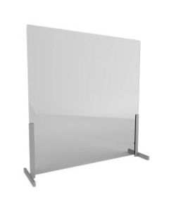Linea Italia, Inc. Wellness Line Acrylic Sneeze Guard, 31in x 31in, Clear