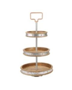 Mind Reader Metal 3-Tier Pastry Display Stand, Silver