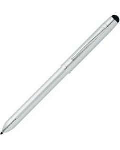 Cross Tech3 Multifunction Pen, Fine Point, 0.5 mm, Chrome Barrel, Black/Red Ink