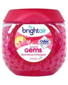 BRIGHT Air Scent Gems Plus Odor Eliminator Beads Air Freshener, Island Nectar & Pineapple, 10 Oz