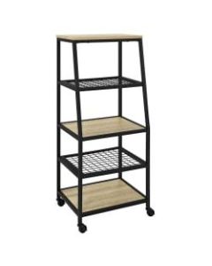 Ameriwood Home Brookspoint 5-Shelf Bookcase/Audio Pier, Golden Oak