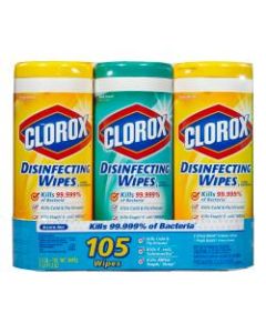 Clorox Disinfecting Wipes Value Packs, Citrus Blend Scent, 35 Wipes Per Canister, Case Of 15 Canisters