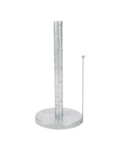 Mind Reader Galvanized Metal Freestanding Paper Towel Holder, 12-1/2inH x 6inW x 6inD, Silver