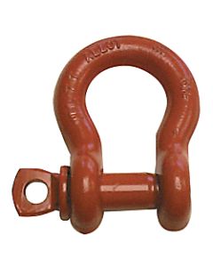Screw Pin Anchor Shackles, 5/8 in Bail Size, 4.5 Tons, Orange Paint