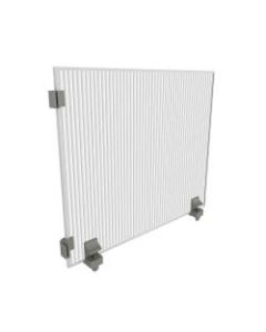 Linea Italia, Inc Wellness Line Add-On Sneeze Guard Shield, Desk Lateral Barrier, 24in x 20in, White Frost
