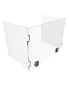 Linea Italia, Inc Wellness Line 3-Fold Sneeze Guard Shield, 20in x 31in, Clear