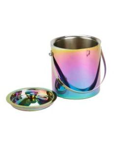 Mind Reader Reflective Metal Ice Bucket, 50 Oz, Rainbow