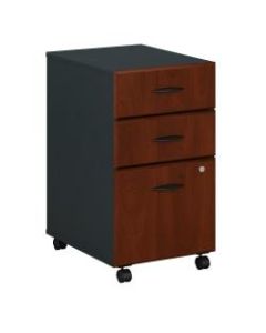 Bush Business Furniture Office Advantage 3 Drawer Mobile File Cabinet, Hansen Cherry/Galaxy, Standard Delivery