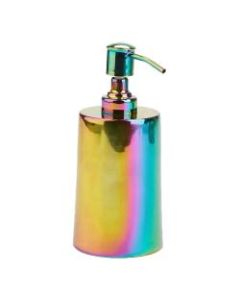 Mind Reader Iridescent Liquid Soap/Lotion Dispenser, 16 Oz, Multicolor