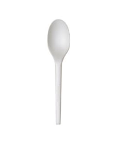 Highmark Compostable Spoons, 6 1/2in, White, Pack Of 1,000
