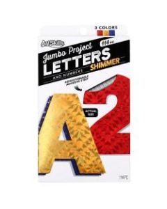 ArtSkills 100% Recycled Quick Letters, 4in, Assorted Holographic Colors, Pack Of 108