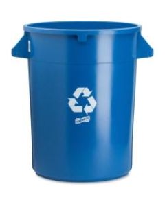 Genuine Joe Heavy-duty Trash Container - 32 gal Capacity - Plastic - Blue