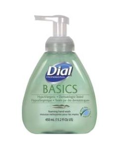 Dial Basics HypoAllergenic Foam Hand Soap - Fresh Scent Scent - 15.20 oz - Pump Bottle Dispenser - Hand - Green - 4 / Carton