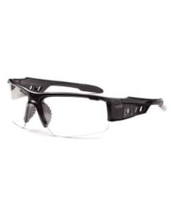 Ergodyne Skullerz Safety Glasses, Dagr, Black Frame Anti-Fog Clear Lens