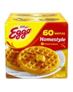 Kelloggs Eggo Homestyle Waffles, 10 Waffles Per Pack, Box Of 6 Packs