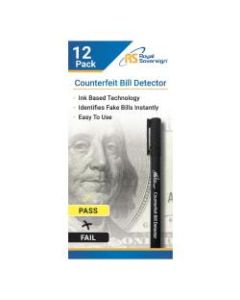 Royal Sovereign 12 Pack of Counterfeit Pens - Ink - Black - 12 / Pack